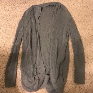 Grey oversized American eagle cardigan
